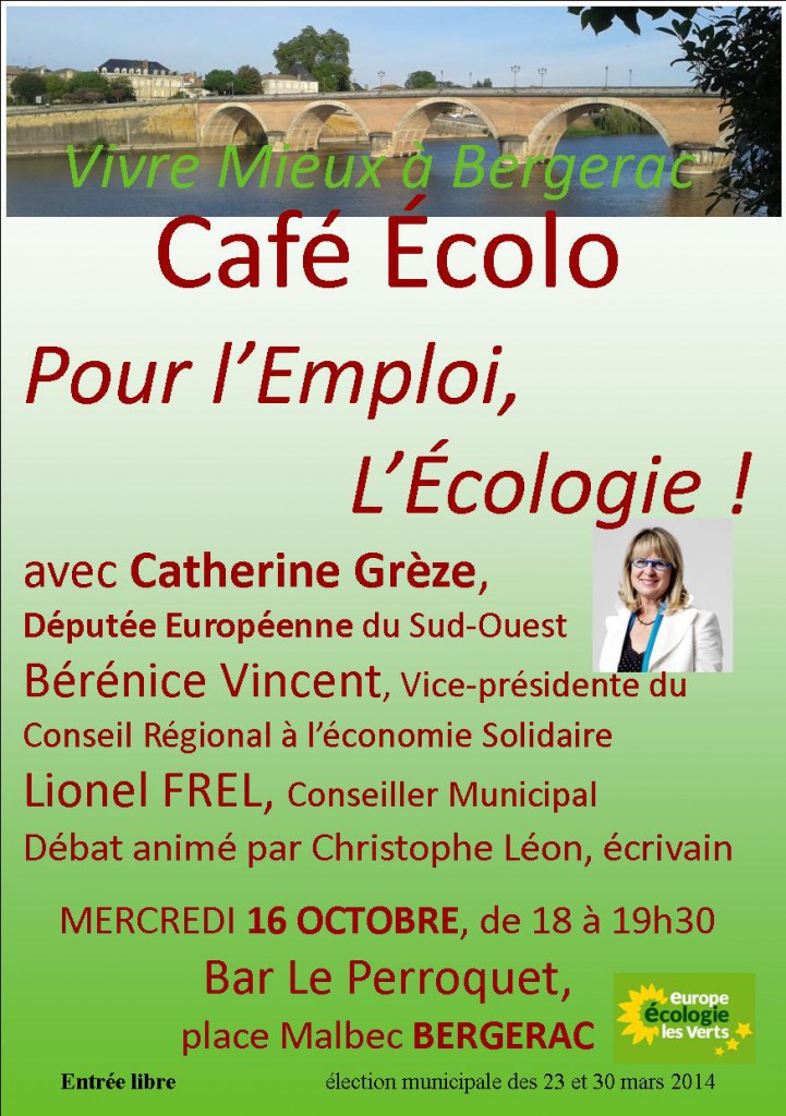 café écolo Pour l'emploi, l'écologie !